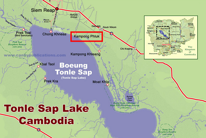 village de flottant Kampong Phluk